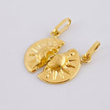 Dije Sol Pareja 1gr / 3/4 in / Oro Amarillo 18K *