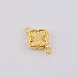 Herraje Trebol Dorado 0.35gr / 1/2 in / Oro Amarillo 18K