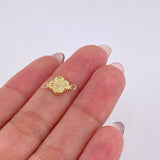 Herraje Trebol Dorado 0.35gr / 1/2 in / Oro Amarillo 18K