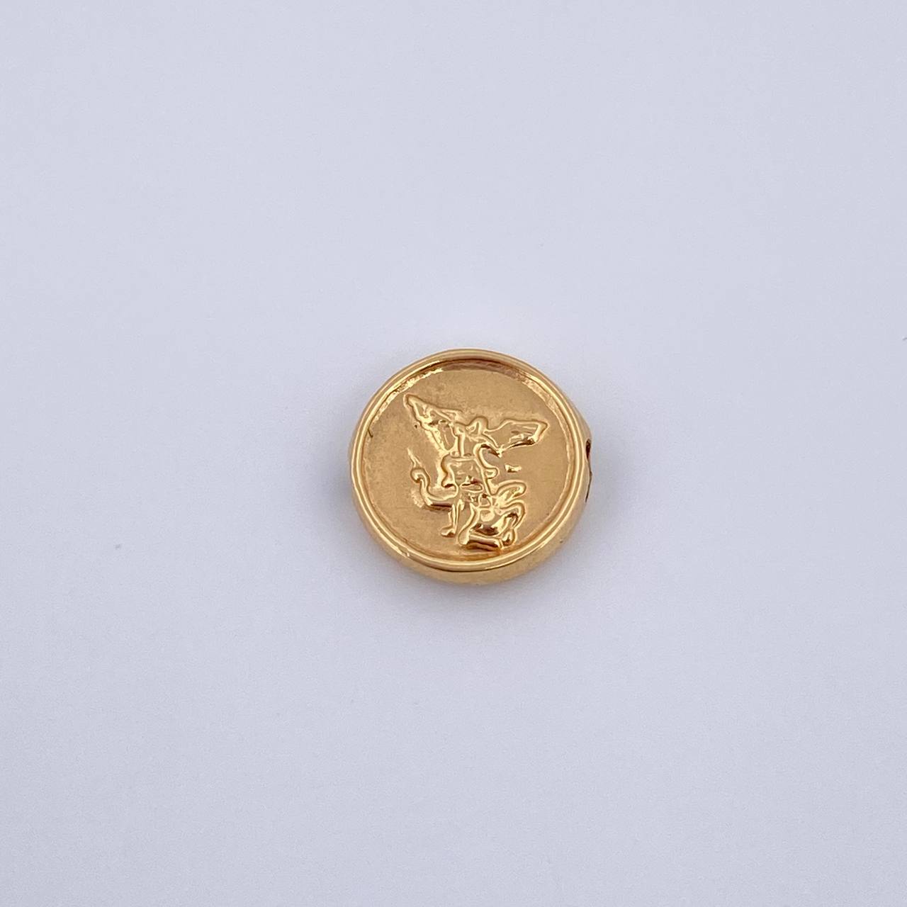 Herraje San Miguel Arcangel 0.7gr / 1.2cm / Tambor Oro Amarillo 18K &