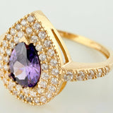 Anillo Halo Gota 2.55 g / T6 1/2 Oro Amarillo 18K