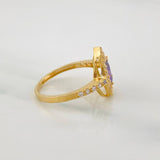 Anillo Halo Gota 2.55 g / T6 1/2 Oro Amarillo 18K