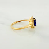 Oval Halo Ring 2.2 g / T6 3/4 18K Yellow Gold