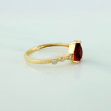Halo Drop Ring 1.85 g / T6 1/4 18K Yellow Gold