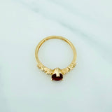 Halo Drop Ring 1.85 g / T6 1/4 18K Yellow Gold