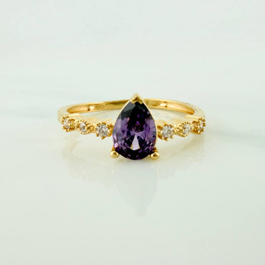 Halo Drop Ring 2.2 g / T7 1/4 18K Yellow Gold