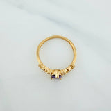 Halo Drop Ring 2.2 g / T7 1/4 18K Yellow Gold