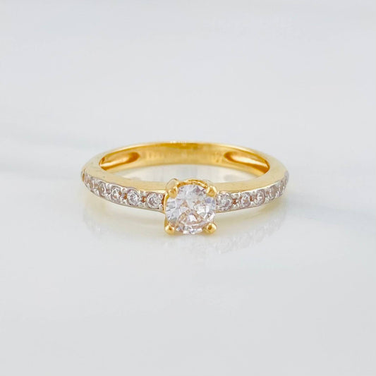 Solitaire Ring Churumbela 3 g / T6 1/2 Two Yellow White Gold 18K
