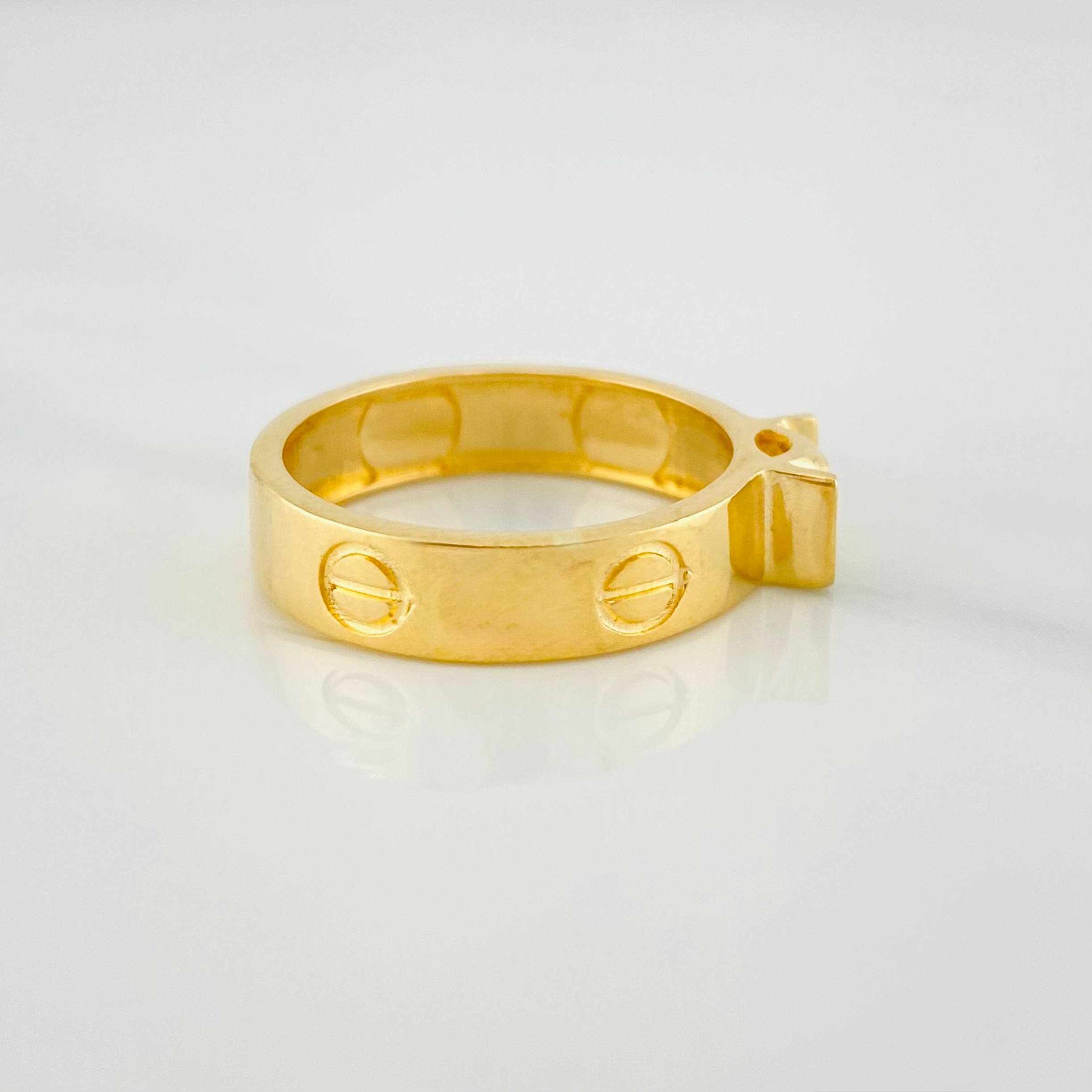 Screw Ring 3.85 g / T7 Yellow Gold 18K