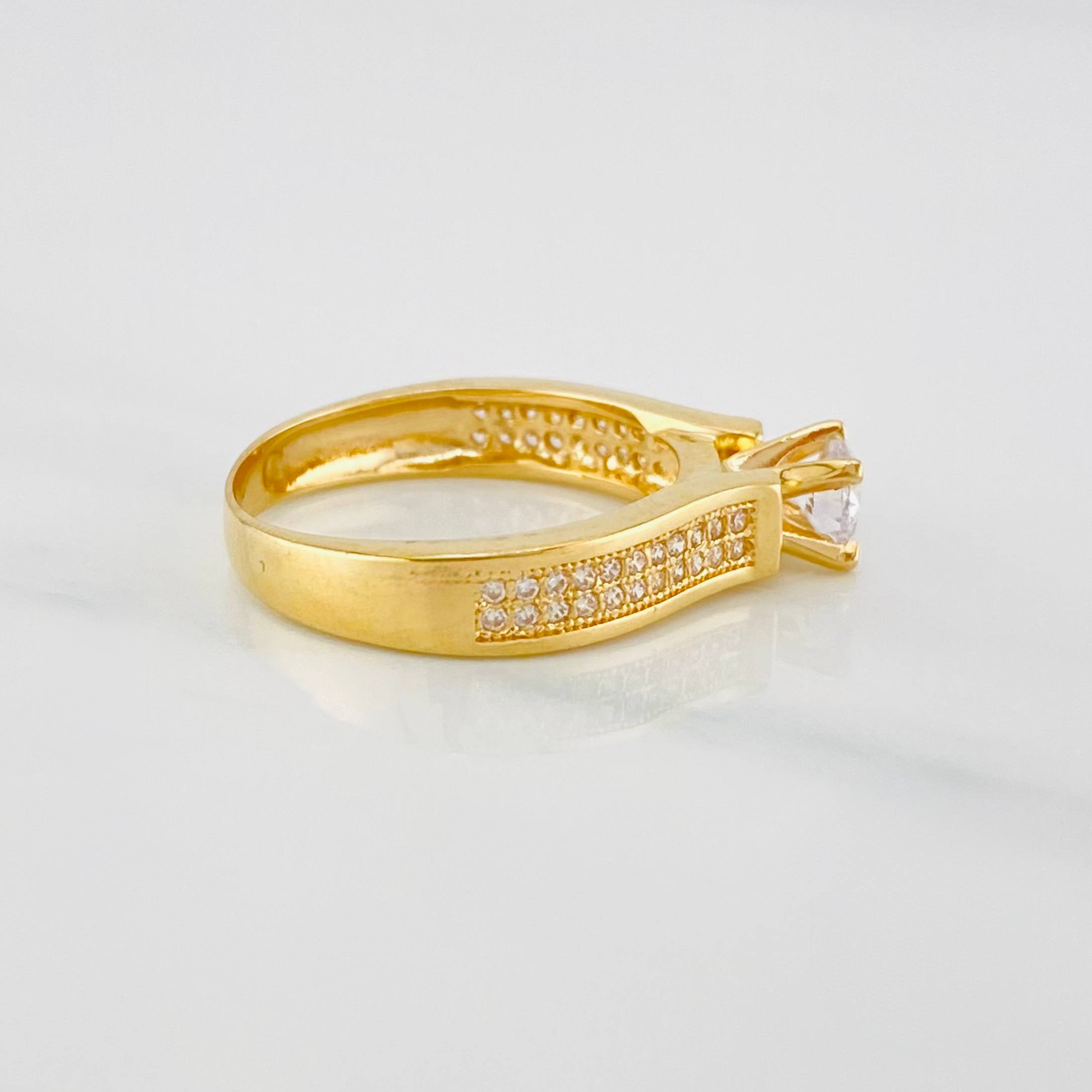 Solitaire Ring Bridge 3.95 g / T6 3/4 Yellow Gold 18K