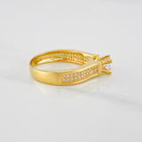 Solitaire Ring Bridge 3.95 g / T6 3/4 Yellow Gold 18K