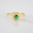 Anillo Halo Ovalado 1.95 g / T7 1/4 Oro Amarillo 18K