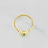 Anillo Halo Ovalado 1.95 g / T7 1/4 Oro Amarillo 18K