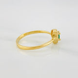 Anillo Halo Ovalado 1.95 g / T7 1/4 Oro Amarillo 18K