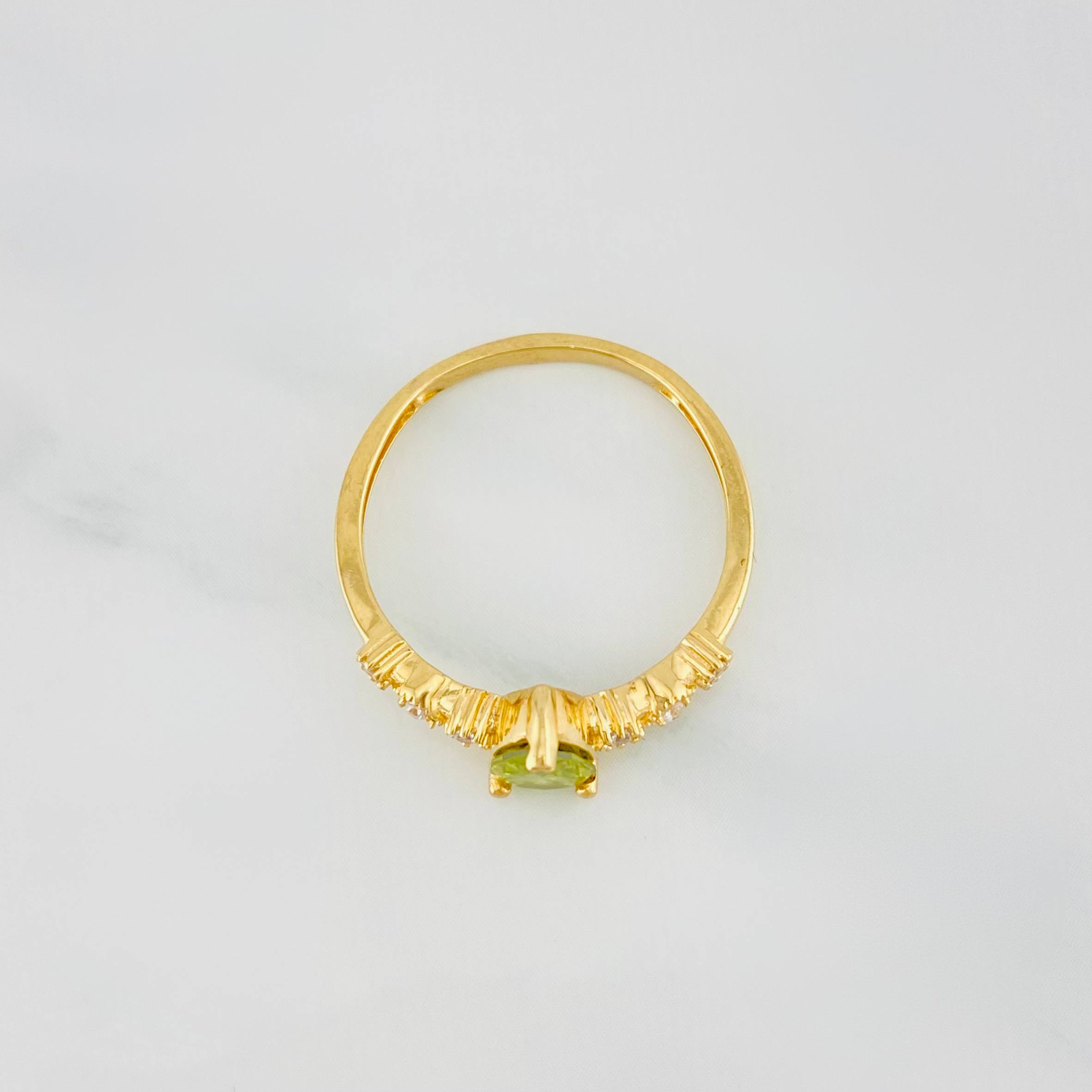 Halo Drop Ring 2.3 g / T8 Yellow Gold 18K