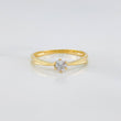1.3 g Solitaire Ring / T6 1/4 18K Yellow Gold
