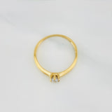 1.3 g Solitaire Ring / T6 1/4 18K Yellow Gold