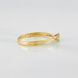 1.3 g Solitaire Ring / T6 1/4 18K Yellow Gold