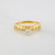 Solitaire Ring Heart Channel 2.25 g / T6 1/4 18K Yellow Gold