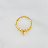 Solitaire Ring Heart Channel 2.25 g / T6 1/4 18K Yellow Gold