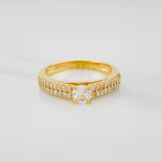 Solitaire Ring Churumbela 3 g / T7 Two Yellow White Gold 18K