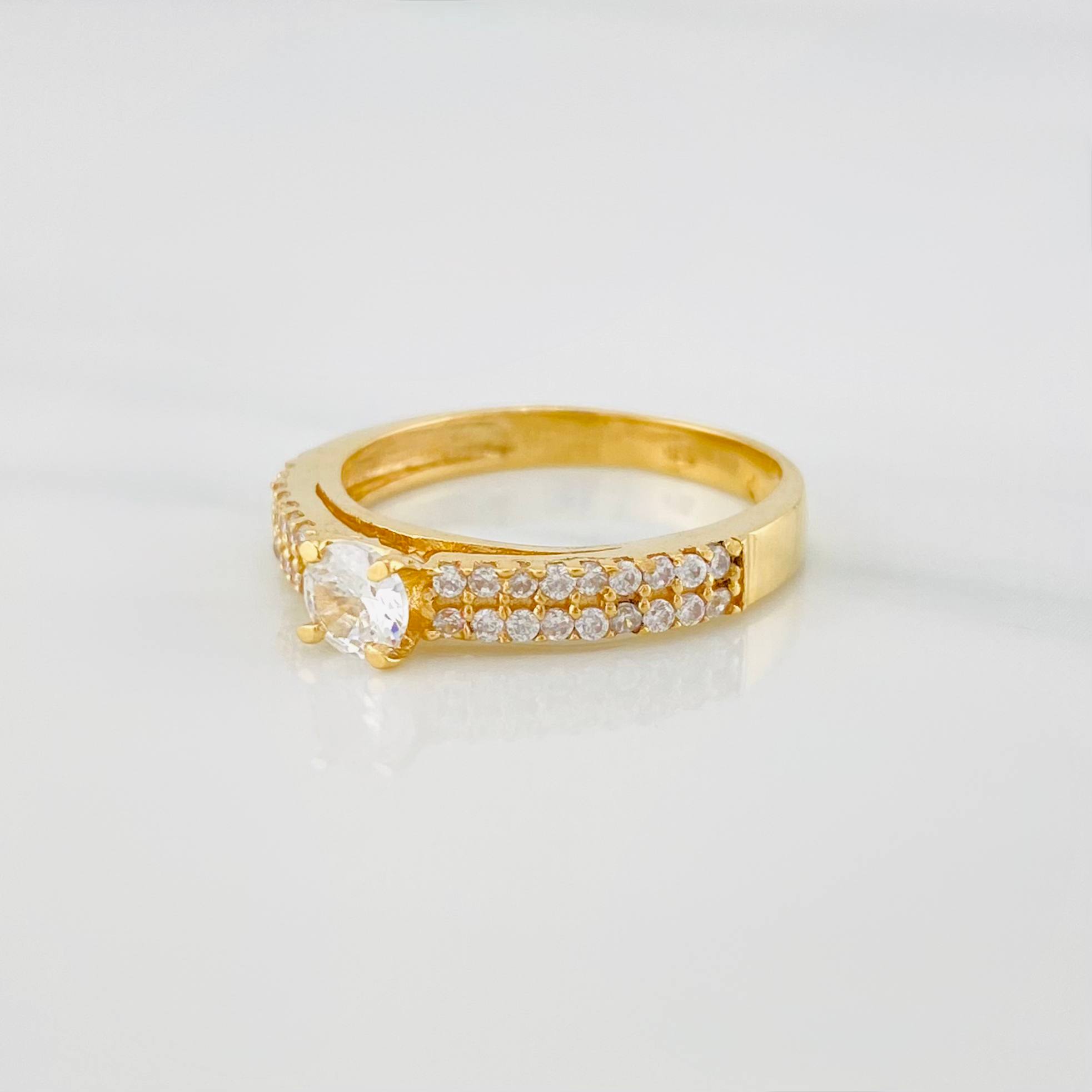 Solitaire Ring Churumbela 3 g / T7 Two Yellow White Gold 18K