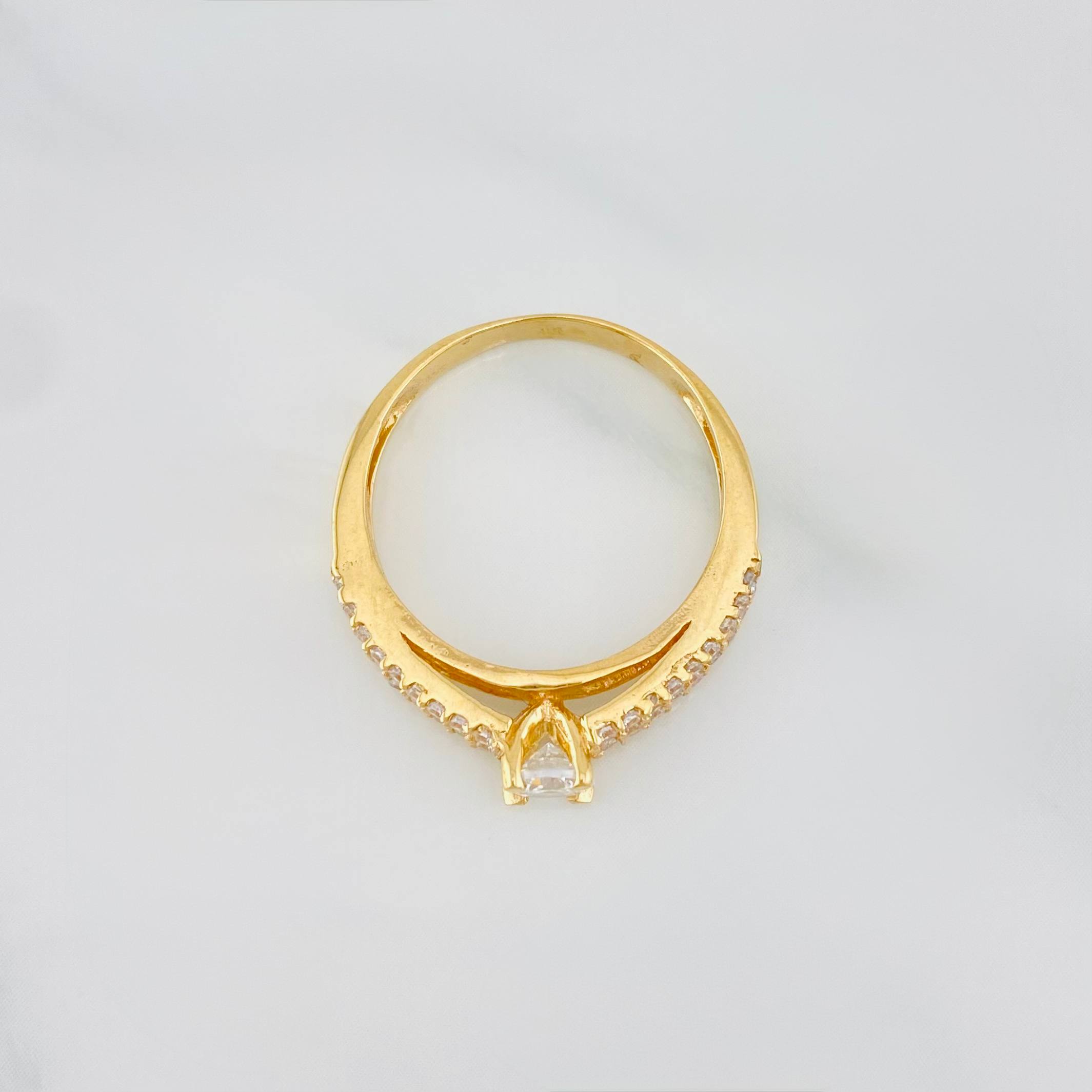 Solitaire Ring Churumbela 3 g / T7 Two Yellow White Gold 18K