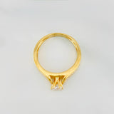 Solitaire Bridge Ring 3.3 g / T6 1/2 Two Yellow Gold 18K