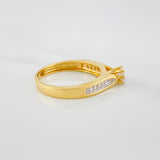 Solitaire Bridge Ring 3.3 g / T6 1/2 Two Yellow Gold 18K