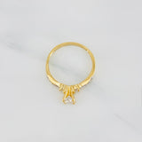 Solitaire Ring 2.05 g / T7 1/4 Two Yellow White Gold 18K