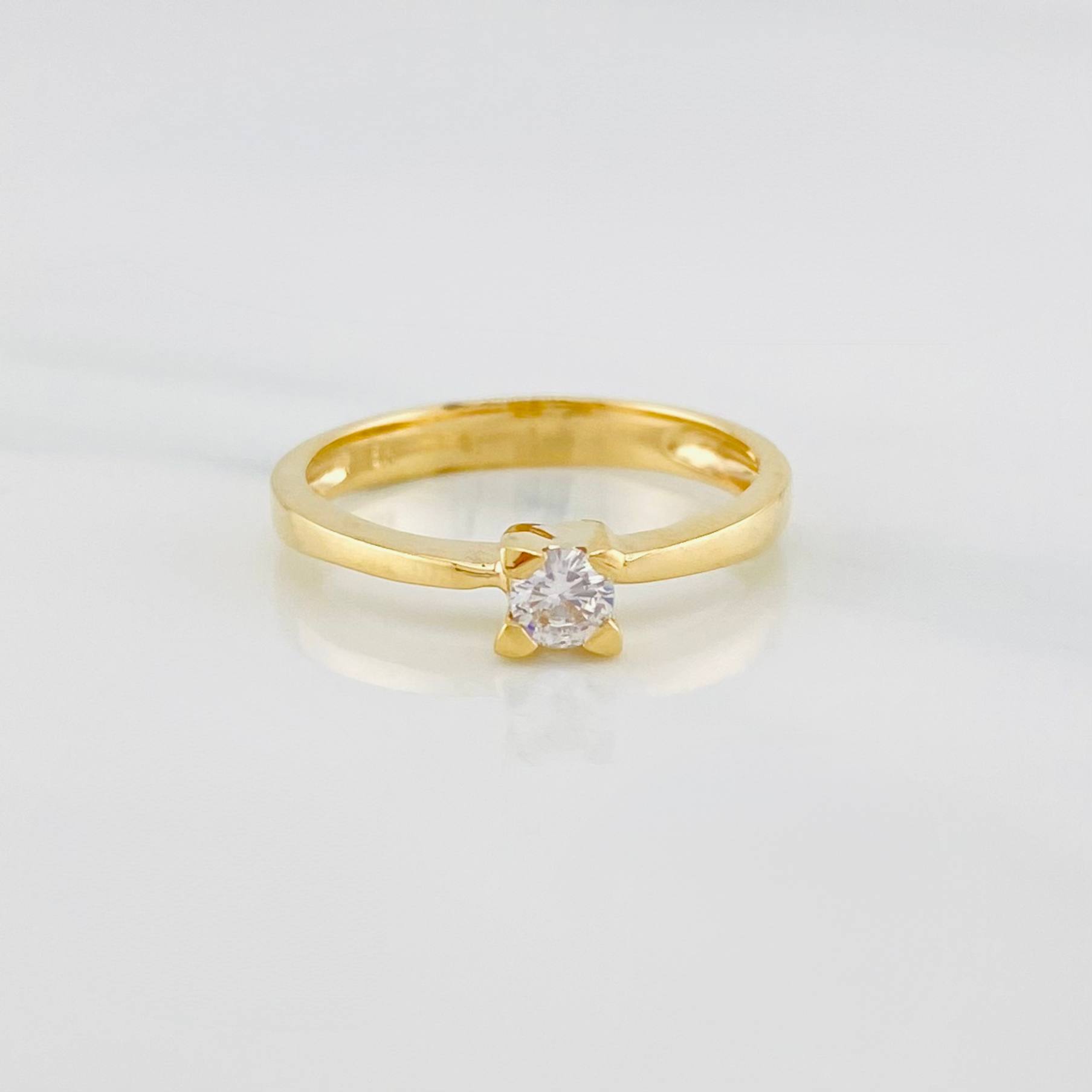 Solitaire Ring 2.35 g / T6 1/4 Yellow Gold 18K