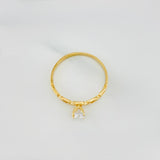 Solitaire Link Ring 1.5 g / T7 1/4 18K Yellow Gold