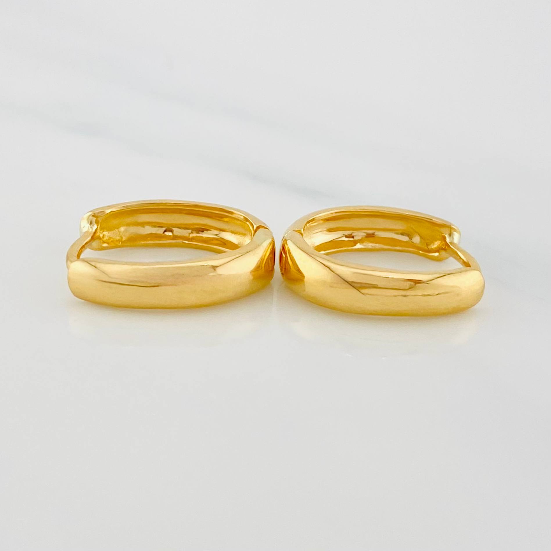 Candongas Ovaladas 3.45 g / 3/4 in Oro Amarillo 18K