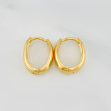 Candongas Ovaladas 3.45 g / 3/4 in Oro Amarillo 18K