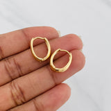 Candongas Ovaladas 3.45 g / 3/4 in Oro Amarillo 18K