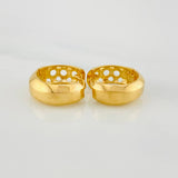 Hoop Earrings Halo De Luna 3.45 g / 1/2 in Yellow Gold 18K