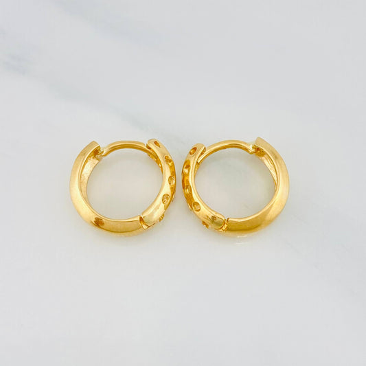 Hoop Earrings Halo De Luna 3.45 g / 1/2 in Yellow Gold 18K