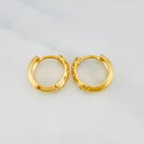 Hoop Earrings Halo De Luna 3.45 g / 1/2 in Yellow Gold 18K