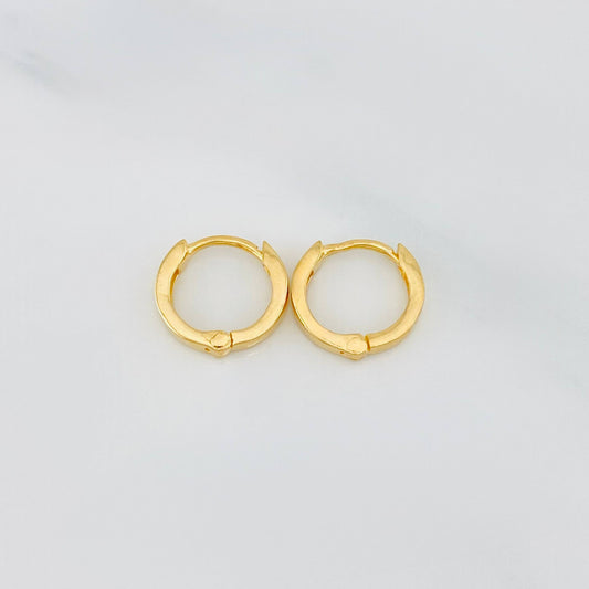 Hoop Earrings Kona 1.2 g / 1/2 in Yellow Gold 18K