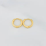 Hoop Earrings Kona 1.2 g / 1/2 in Yellow Gold 18K