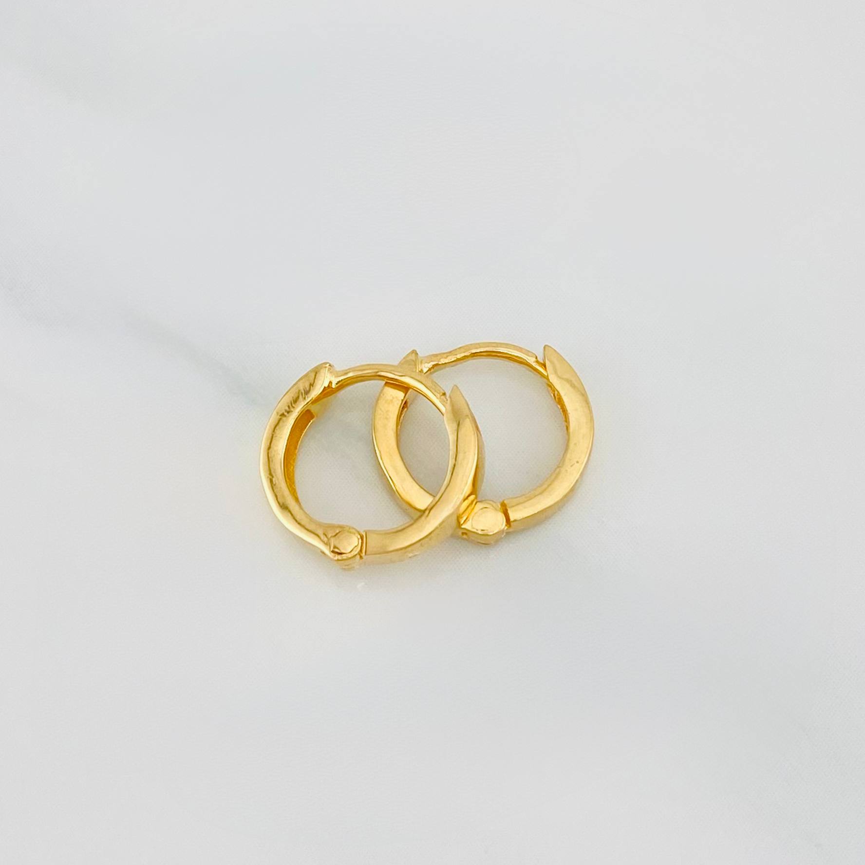 Hoop Earrings Kona 1.2 g / 1/2 in Yellow Gold 18K
