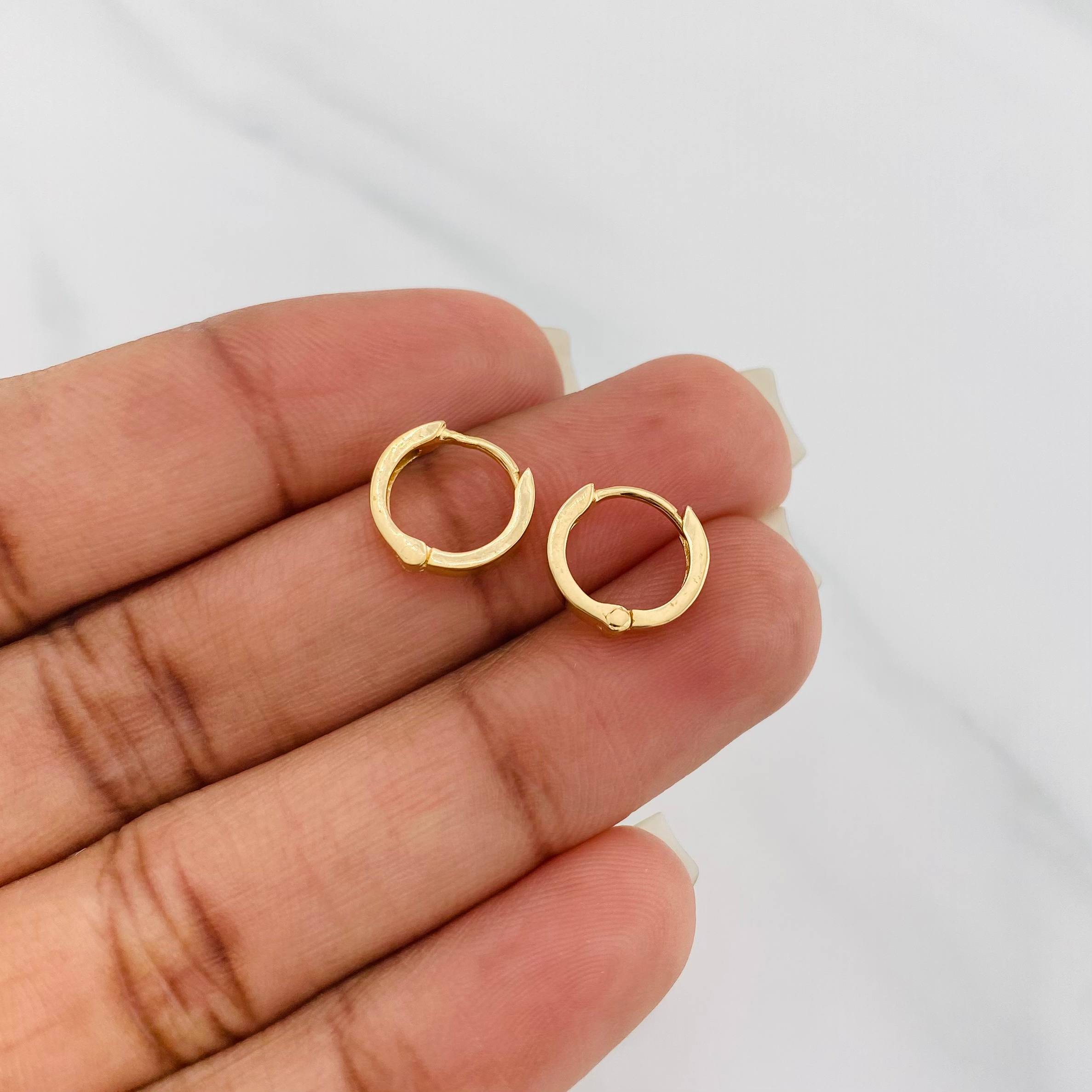 Hoop Earrings Kona 1.2 g / 1/2 in Yellow Gold 18K