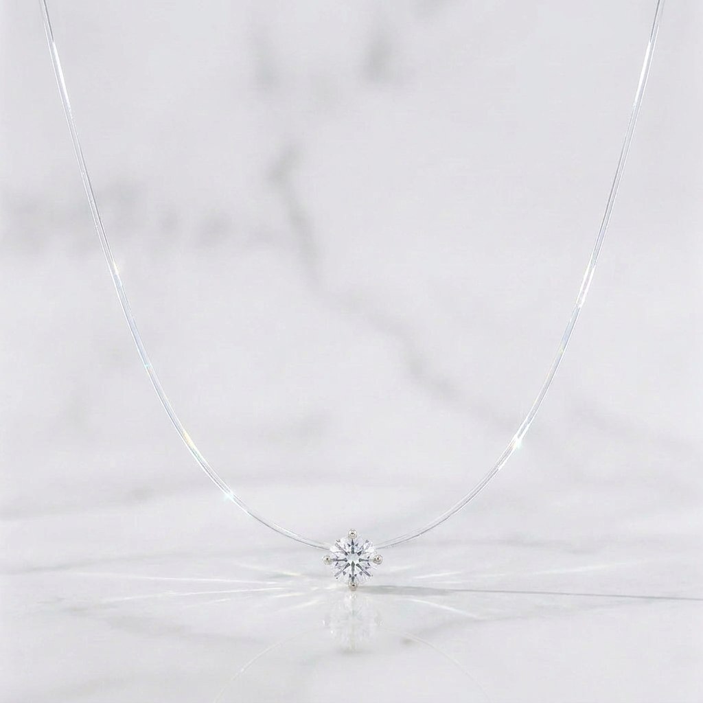 Cadena Choker Chispa Circón 0.75g / 16 in / 4.5mm Oro Blanco 18K