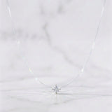 Cadena Choker Chispa Circón 0.75g / 16 in / 4.5mm Oro Blanco 18K