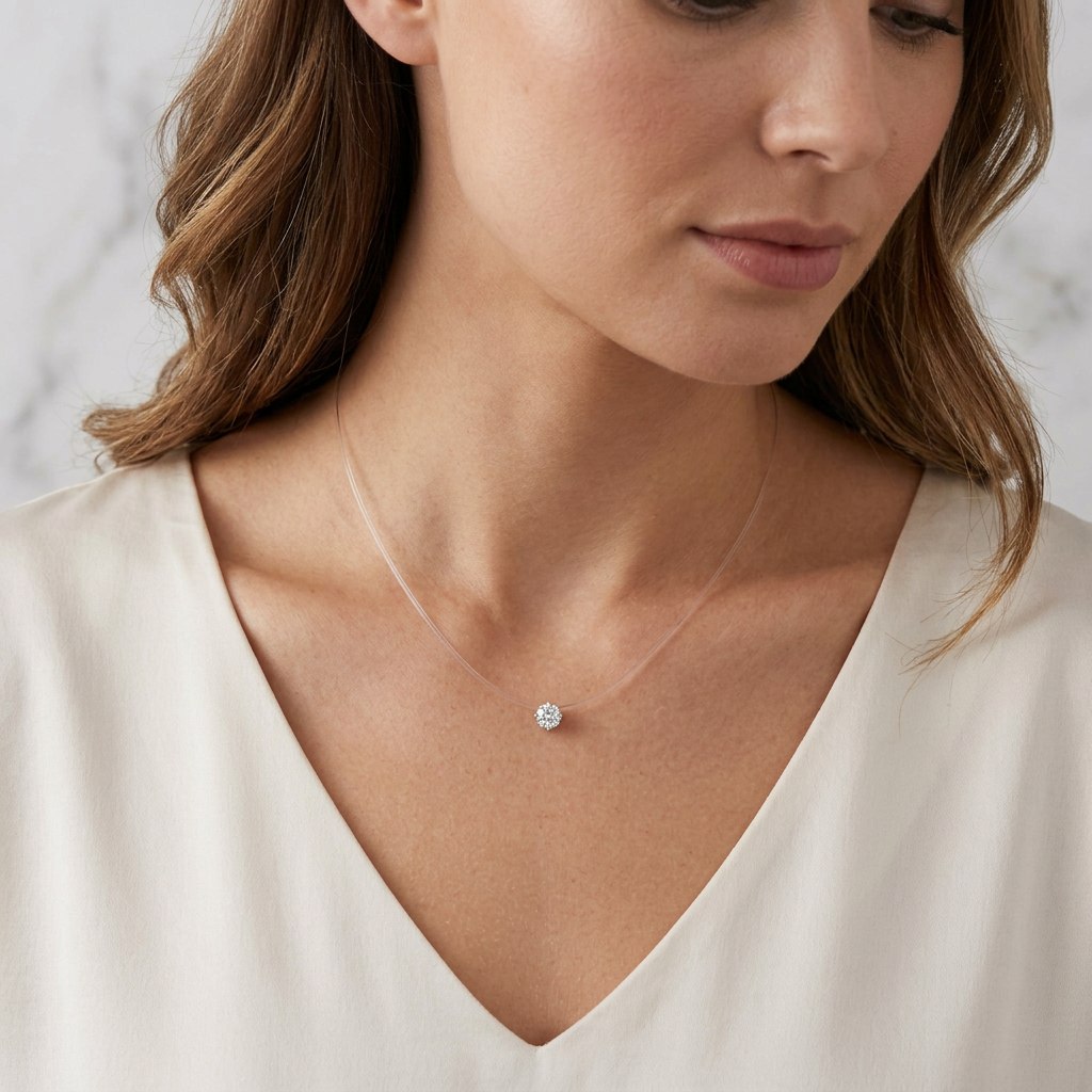 Cadena Choker Chispa Circón 0.75g / 16 in / 4.5mm Oro Blanco 18K