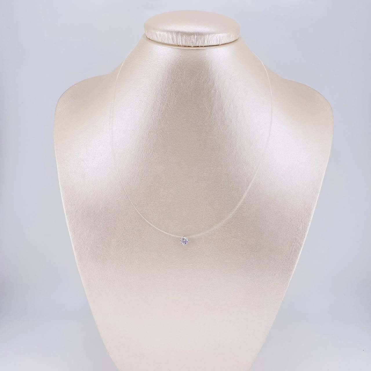 Cadena Choker Chispa Circón 0.6g / 16 in / 4.5mm Oro Blanco 18K