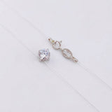 Cadena Choker Chispa Circón 0.75g / 16 in / 4.5mm Oro Blanco 18K
