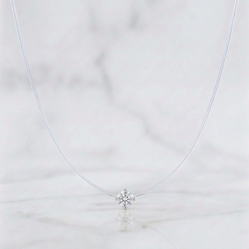 Cadena Choker Chispa Circón 0.8g / 16 in / 5mm Oro Blanco 18K