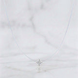 Cadena Choker Chispa Circón 0.8g / 16 in / 5mm Oro Blanco 18K