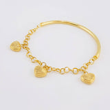 Diamond Cut Bracelet Charms 4.1g / 6 1/4 in / 2.75mm Yellow Gold 18K